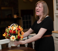Photo #67-Lauren lifts fruit basket at home